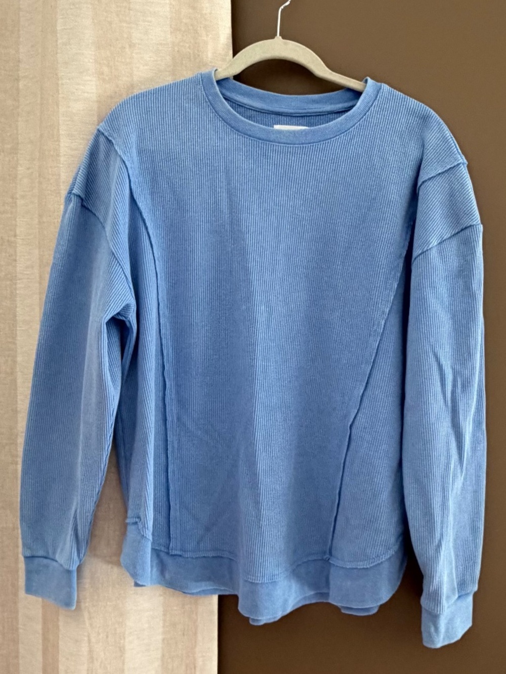 Sunnyside by Sundry Waffle Thermal Knit Pullover & wide Leg Set, Size Lg. & Med.